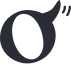 Letter O with a moving tail